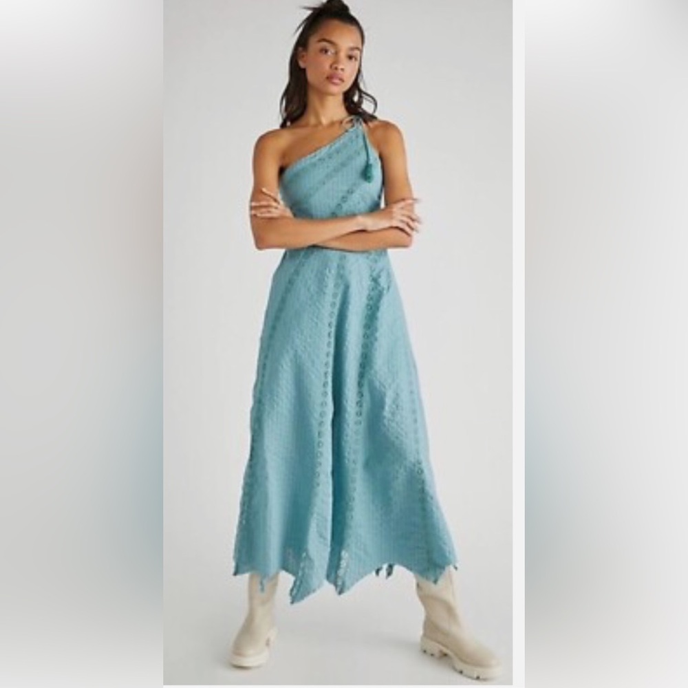 Free People Bella Maxi Dress One-Shoulder NWOT Medium